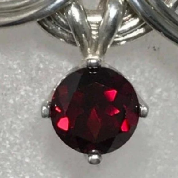 Garnet Sterling Silver Necklace- The Pixie Dust - Picture 3 of 6